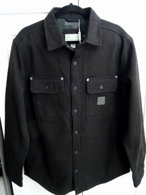 John Deere, Mens Jacket, Flannel Lined Shirt Jacket, M, Black, NEW With Tags